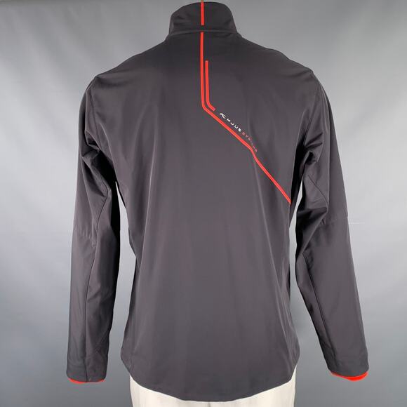 KJUS Size XL Charcoal Grey Nylon Spandex Zip Up Jacket - Picture 3 of 7